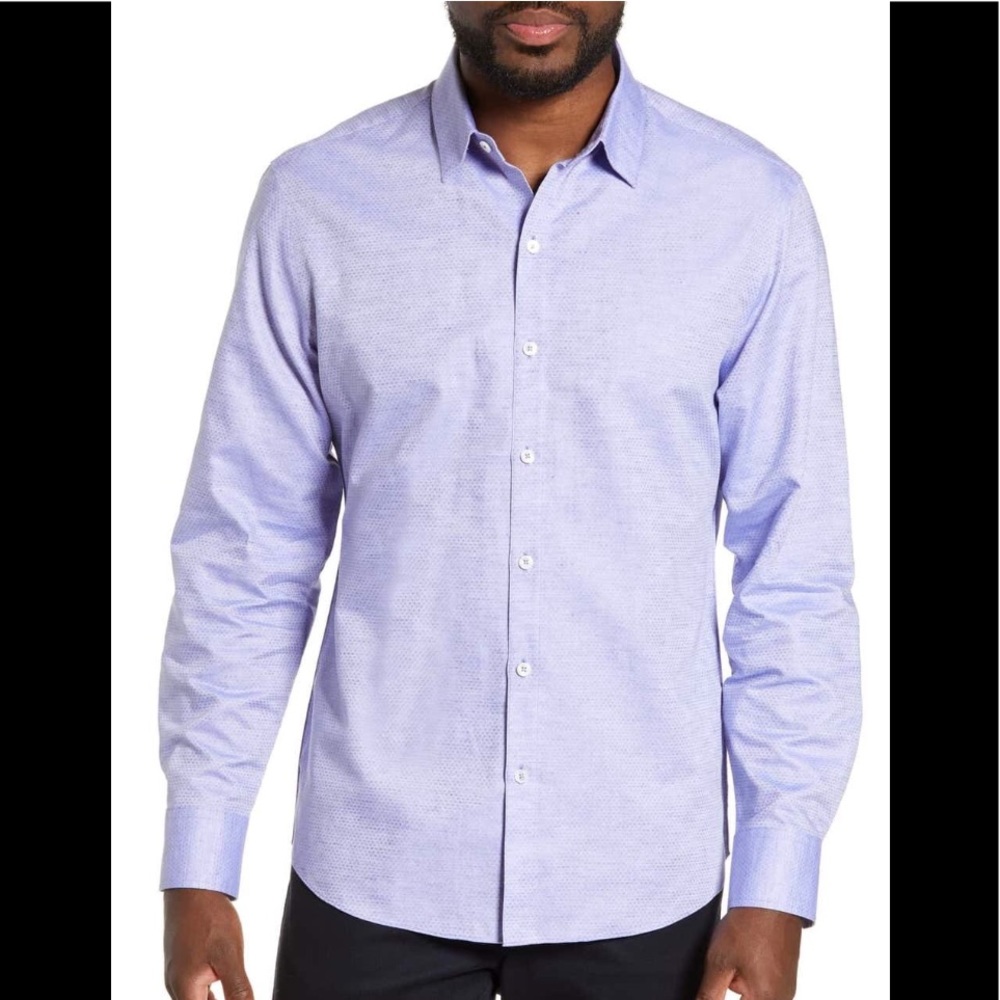 Zachary Prell Alfano Regular Fit Shirt in Purple